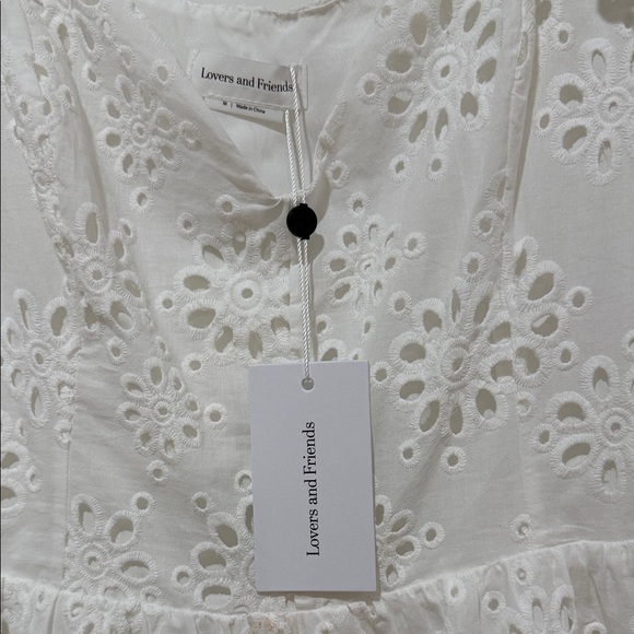 Lovers + Friends White Eyelet Ruffle Mini Dress - Picture 2 of 5